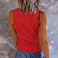 thumbnail image 4 of TKLPEHG Womens Tank Tops V-Neck Basic Tank Top Summer Clothes Lightweight Solid Color Loose Sleeveless T Shirt Casual Fashion Comfy Blouses (Red,S), 4 of 7