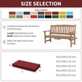 thumbnail image 5 of Kimunuk 36" x 18" x 3.5" Outdoor Bench Cushion Patio Furniture Replacement Cushion with Ties for Porch Swing Loveseat, Burgundy, 5 of 7