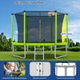 thumbnail image 4 of 10FT Trampoline for Kids,Outdoor Trampoline with Basketball Hoop,Heavy-Duty Trampoline with Safety Enclosure Net,Green, 4 of 12