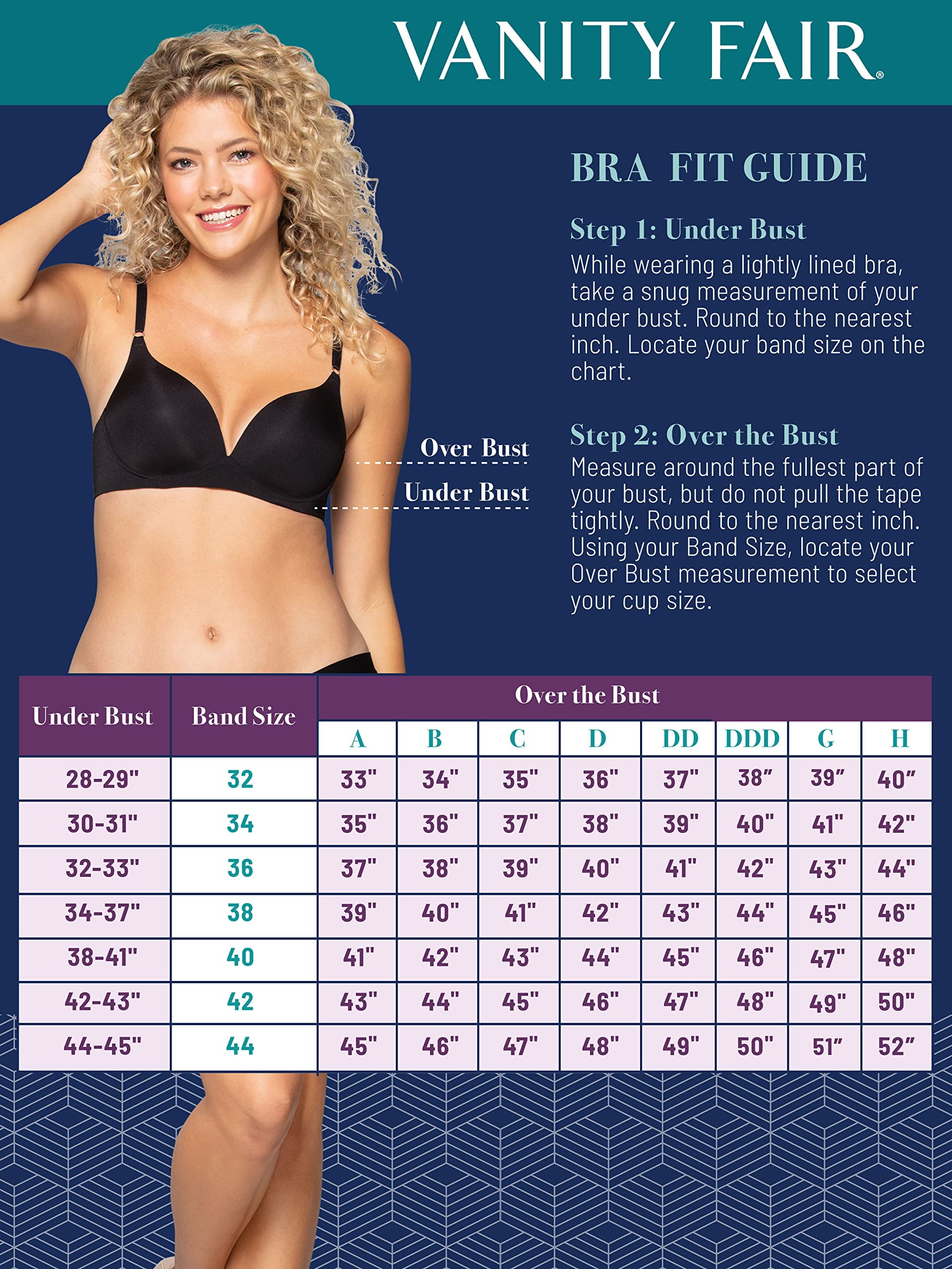 Vanity Fair Womens Ego Boost Add-a-Size (+1 Cup Size) Push Up Bra, Wirefree - White, 34B US