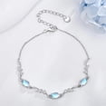 thumbnail image 4 of Sterling Silver Leaf Moonstone Bracelet - Moonstone Jewelry for Women, 4 of 5