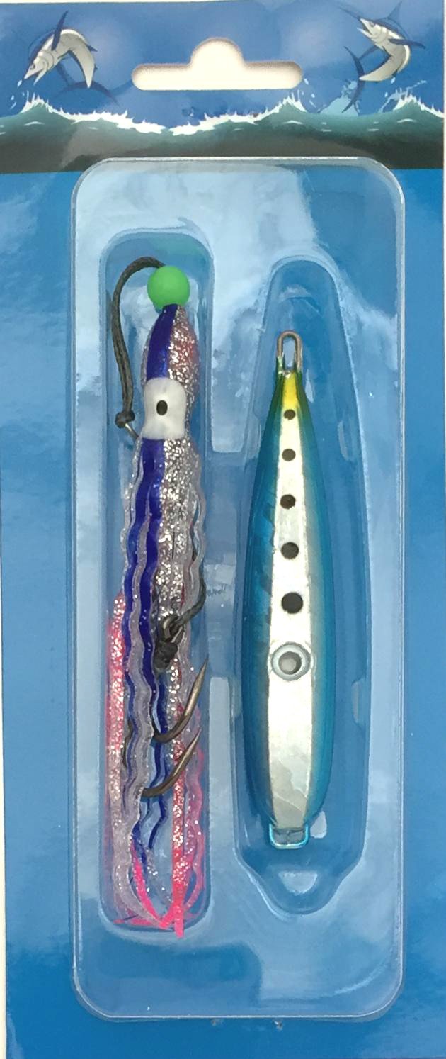 Sanhu Knife Bottom Ship Metal Jig 90g 3.17oz Blue 3 Packs
