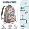 thumbnail image 5 of Pioneer Flower Backpack for School,Cute School Bag,Schoolbag with Adjustable Shoulder Straps & Padded Back,16.9 Inch, 5 of 5