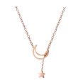 thumbnail image 1 of Collier pour Femmes Mode Design Spécial Diamant Acier Titane Brillant Collier Clavicule Collier Croisé, 1 of 5