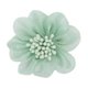 thumbnail image 1 of Xiao Hua 10 flores de cinta de organza con apliques de cuentas (verde), 1 of 5