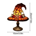 thumbnail image 2 of Halloween Witch Hat Desk Lamp Decoration – Resin Craft LED Table Light for Home Decor, Bedroom, Living Room, Party Ornament, Spooky Seasonal Gift, 2 of 5