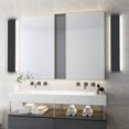 thumbnail image 4 of Aipsun Lámparas de tocador negras modernas de 32,6 pulgadas, luz LED negra para pared de baño, accesorios de iluminación para baño arriba y abajo, luz blanca 5000K, 4 of 5