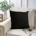 thumbnail image 3 of Njshnmn Square Outdoor Polyester Throw Pillow Covers 16x16 Pattern for Chair, Bench, Black, 3 of 3