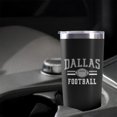thumbnail image 5 of Dallas Tumbler with Lids and Straws Insulated Stainless Steel Cup Travel Coffee Mug Football Gifts 20 Oz, 5 of 6