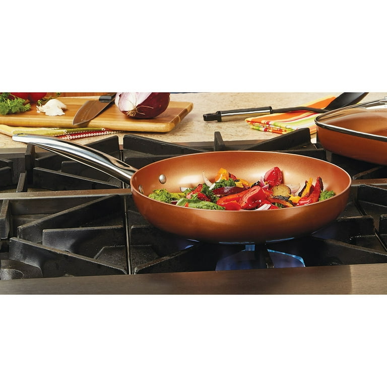 Copper Chef Black Diamond 10 Round Fry Pan with Lid 