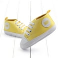 thumbnail image 4 of Toddler Boy Shoes,Sneakers Breathable Soft Sole First Canvas Babies Lightweight Flexible Non ,Girls Shoes,Yellow,9-11 Months, 4 of 7