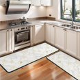 thumbnail image 3 of Kitchen Rugs Sets Of 2,White Gold Leaf Hexagon Marble Pattern Anti Fatigue Kitchen Mat Rugs Non Slip Washable,Decorative Kitchen Floor Mats for Kitchen,Sink,Laundry,17"x47"+17"x47", 3 of 5