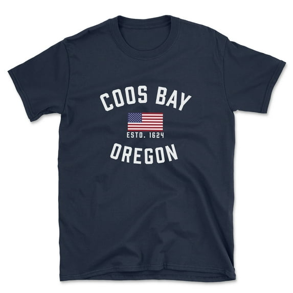Coos Bay Oregon Patriot Men's Cotton T-Shirt