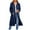 Navy, variant on Womens Long Coat Women Casual Long Sleeve Loose Fashion Pocket Zipper Solid Hooded Coat Long Puffer Vest Casual Outwear Jackets