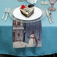 thumbnail image 4 of PHYHOO Winter Dressed Snowman Bird Cloth Napkins, Soft Polyester Dinner Napkin for Family, Restaurant, Parties, Holiday Dinner 4 PCS, 4 of 7
