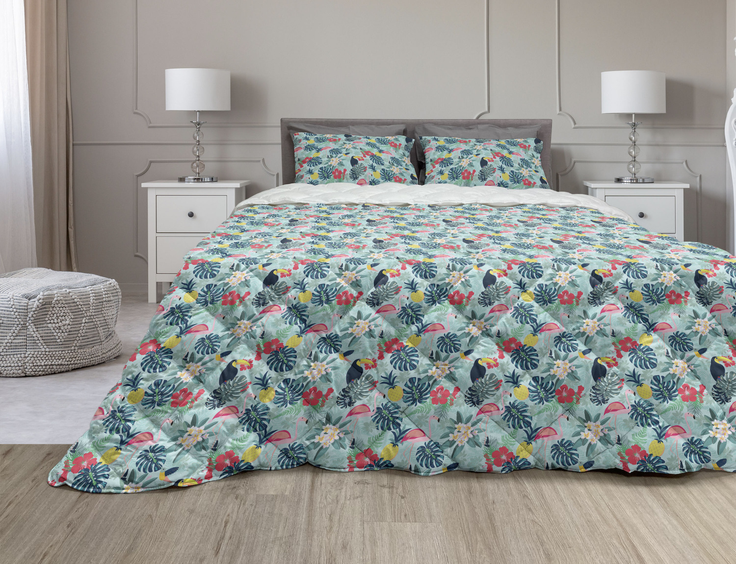 Tropical Comforter \u0026 Sham Bedding Set 