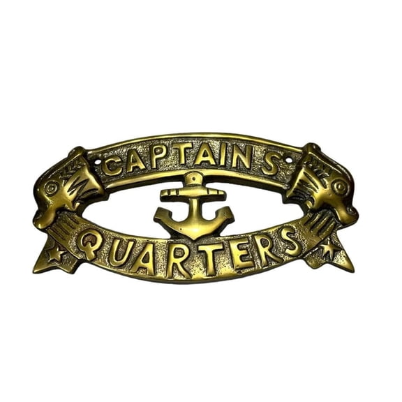 Captain Quarter Plaque Sign, Captains Door Sign, Wall Sign