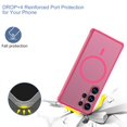 thumbnail image 2 of for Samsung Galaxy S25 Ultra Case Translucent Magnetic Compatible with Magsafe Charger, Cute Thin Slim Anti-Yellow Acrylic, Hybird Hard Plastic & Silicone Girly Phone Case for Women Men, Rose, 2 of 4