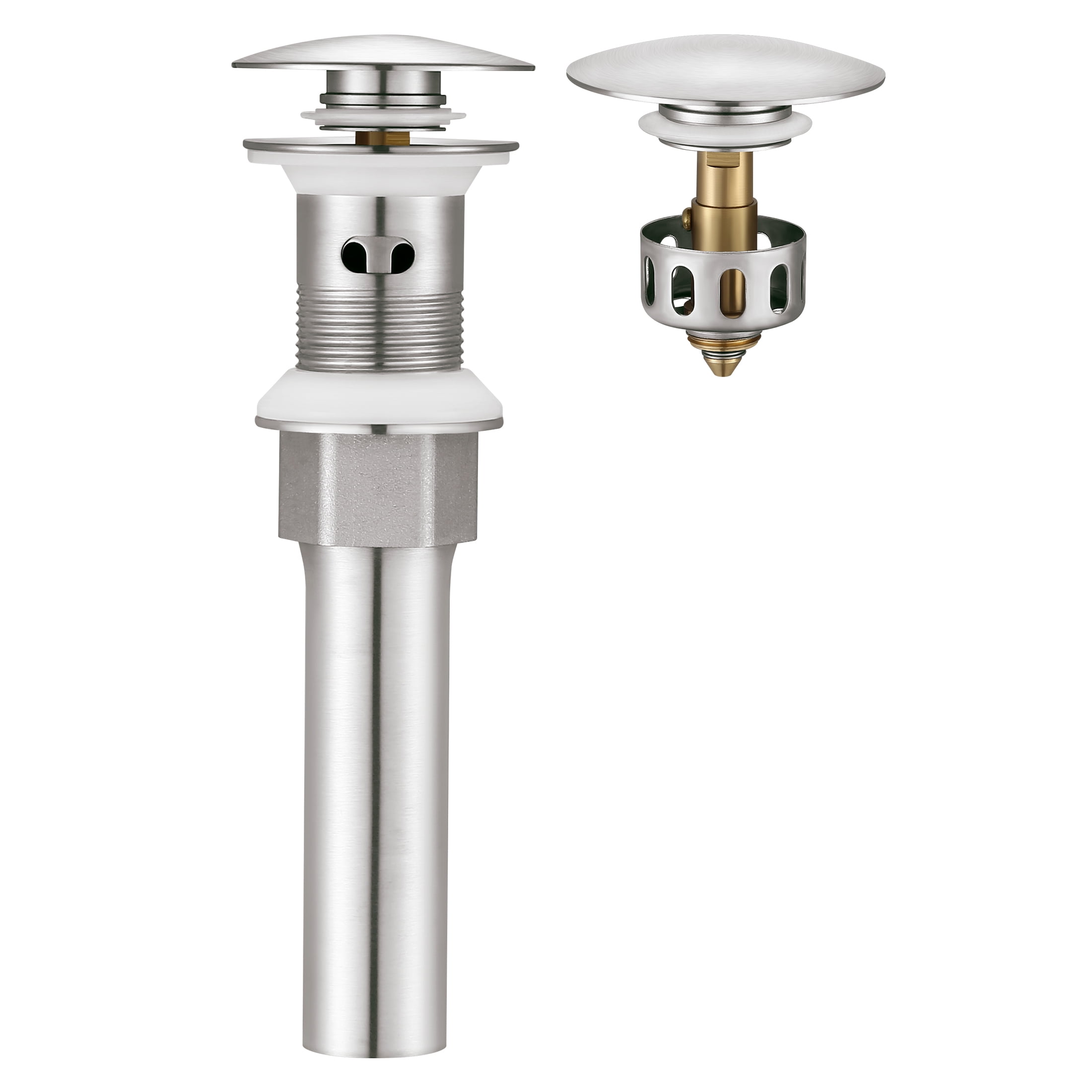 KES Bathroom Sink Drain, Pop Up Drain Stopper with Strainer Basket Hair