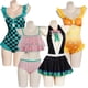 thumbnail image 2 of Disfraz de Anime Demon Slayer para mujer y niña, traje de baño Sexy de Agatsuma Zenitsu, Kamado, Nezuko, Kanroji, Mitsuri, Bikini para playa, 2 of 4