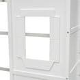 thumbnail image 6 of House Loft Bed with Roof, 2 Windows and Door, Solid Wood Twin Size Loft Bed Frame with Safety Guardrails & Ladder, Multifunctional Playhouse Bed with Underbed Storage, No Box Spring Needed, White, 6 of 7