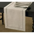 thumbnail image 2 of Fennco Styles Handmade Hemstitch Contemporary Linen Blend Natural Table Runner 16"W x 54"L, 2 of 4
