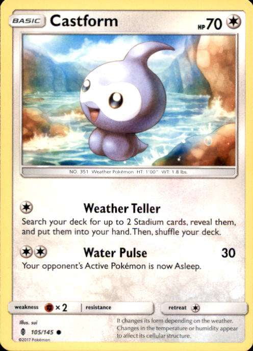 Pokemon Guardians Rising Castform 105 Walmart Com