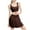 Coffee, variant on Ohufall Sweatsuit Sets for Women 2 Piece Outfits Solid Yoga Sport Sets Sleeveless Tank Tops with Running Short Skirt Workout Yoga Set