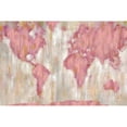 thumbnail image 2 of Blushing World Map V2 Crop Poster Print by Silvia Vassileva, 2 of 2