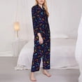 thumbnail image 2 of Bingfone Womens Pajama Sets Games Print,Long Sleeve Loungewear Pajamas Set-Small, 2 of 8
