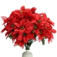 thumbnail image 4 of Flores Artificiales Red Real Touch Decoración de Plantas de Seda Falsa para el Hogar Ramos de Boda Arreglo Floral Decoración de Mesa de Fiesta ANGGREK Otros, 4 of 8