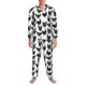 thumbnail image 3 of Balery Retro Rooster Pijama para Hombre de Dos Piezas con Manga Larga, Conjunto de Dormir y Descanso Suave con Bolsillos-Medium, 3 of 7
