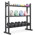 thumbnail image 1 of Costway 3-Tier Dumbbell Rack, 529LB Capacity Heavy-Duty Adjustable Weight Rack Stand, 1 of 10