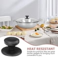 thumbnail image 2 of STRANDCHIC 4Pcs Wear Resistant Black Lid Knobs for Pot and Pan Covers Convenient Kitchen Lid Handles, 2 of 7