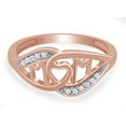 thumbnail image 3 of AFFY 0.01CT Natural White Diamond "MOM" Ring in 14K Rose Gold over Sterling Silver-8, 3 of 8