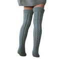 thumbnail image 6 of MSJUHEG Thigh High Socks,Programmer Socks,Thigh High Compression Socks Women,Leg Warmers,Knee High Socks,Knit Leg Stocking Thigh Long Knee Cable Boot Socks Gray One Size, 6 of 6