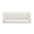 thumbnail image 5 of Jennifer Taylor Home Alpine 90.5" Modern Scandinavian Boucle Minimalist Round Arm Sherpa Sofa, Ivory White, 5 of 9