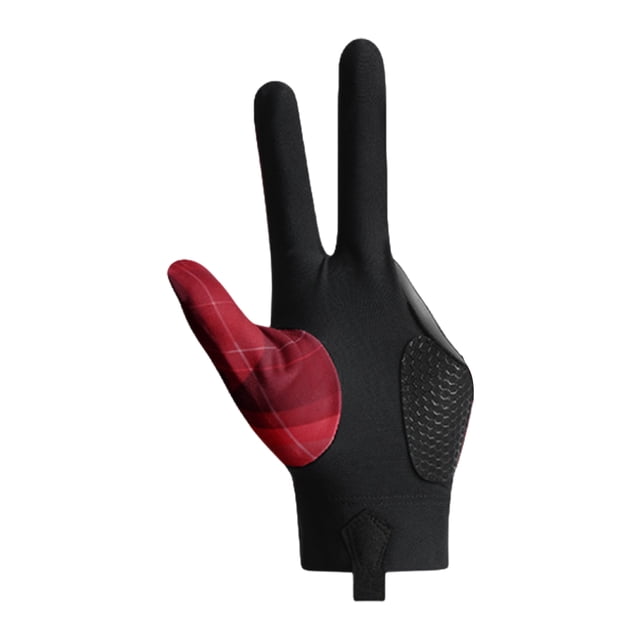 relayinert Control Cue Ball With Three Finger Training Gloves Finger Snooker Billiard Billiard Training black-red Left