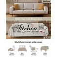 thumbnail image 3 of Modern Chef Sofa Covers for 3 Cushion Couch,Washable Sectional & L Shape Couch Covers for Dog/Cat/Kid,Kitchen Family Quotations Farmhouse Beige Non Slip Sofa Slipcover Tassel Futon Cover 71x150, 3 of 8