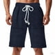 thumbnail image 1 of pstuiky Pantalones cortos para hombre, Pantalones cortos de punto con cintura elástica, versátiles, de color liso y para tiempo libre para hombre Pantalones cortos de golf, 1 of 9