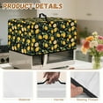 thumbnail image 7 of Whosucclay Black Lemon Leaf Print Dust-Proof Microwave Oven Grill Cover Protector - Waterproof Heat-Resistant Microwave Oven Dust Cover Case Protections for Toaster Oven-S, 7 of 7