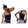 thumbnail image 3 of Workout Tank Tops for Women Square Neck Sleeveless Camisole Tops Seamless Racerback Gym Athletic Yoga Shirts Black S, 3 of 6