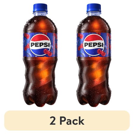 (2 pack) Pepsi Cola Wild Cherry Soda Pop, 20 oz Bottle