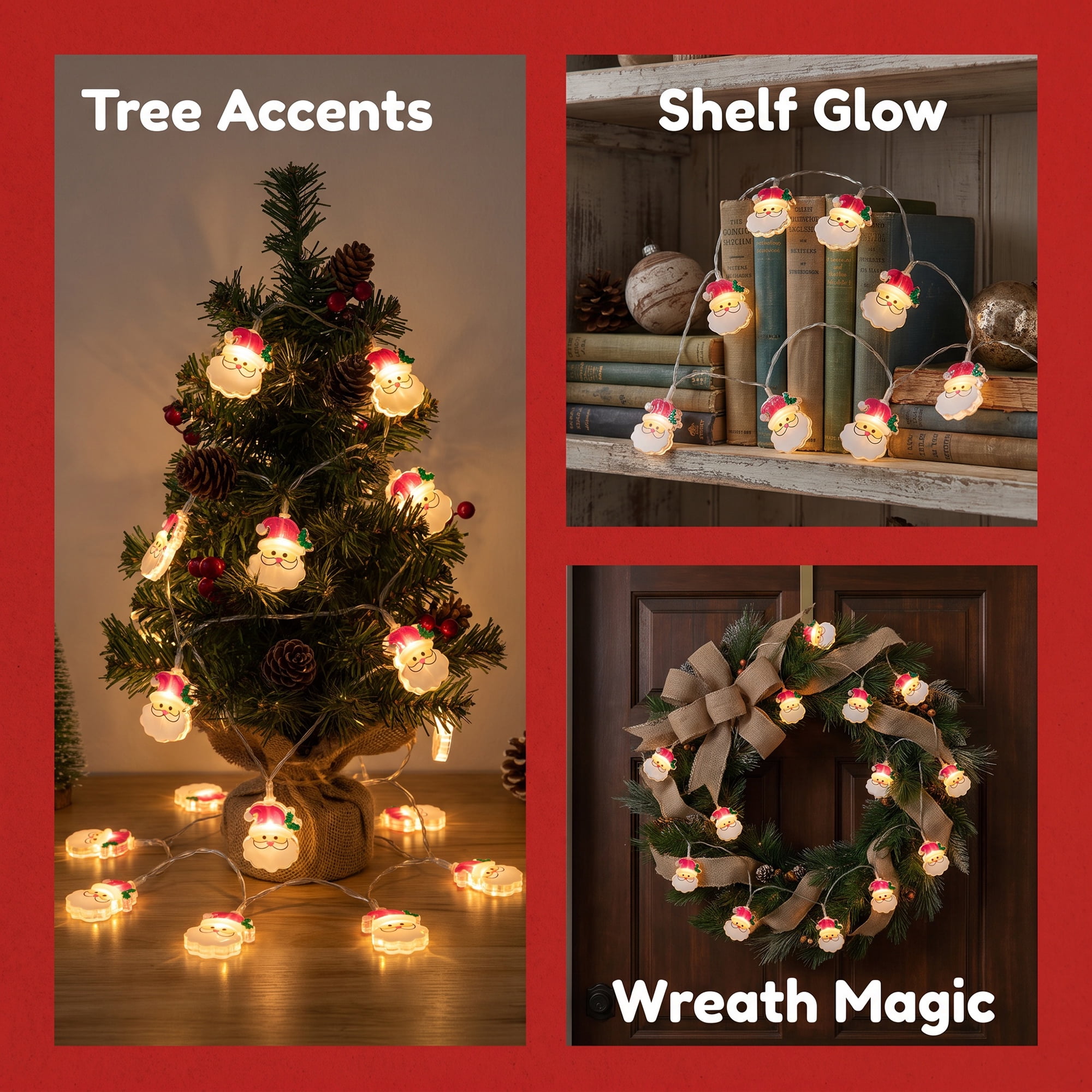 Unique Bargains Fairy Lights for Decor and Festive 9.8 ft Christmas Battery Operated