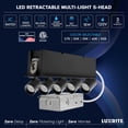 thumbnail image 7 of LUXRITE 5-Head Adjustable Recessed LED Light, 5CCT, 15W, 1000LM, 355 Rotation & 80 Tilt Dimmable IC Rated Black 2 Pack, 7 of 7