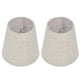thumbnail image 2 of 2 cubiertas de pantalla de tela con borde blanco beige, con clip para velas E14, perfectas para candelabros y lámparas de mesa, 2 of 8