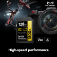 thumbnail image 3 of Lexar tarjeta de memoria SD 1800x 128gb con regalo, Class 10, U3, V60,  270MB/s, 3 of 8