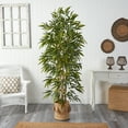 thumbnail image 3 of Nearly Natural 75" Bamboo Artificial Tree in Handmade Natural Jute Planter with Tassels, 3 of 4