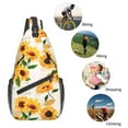 thumbnail image 6 of Sunflower Sling Bag Backpack Unisex Crossbody Shoulder Daypack Chest Bag For Women Men Hiking Travel Sport, 6 of 9