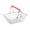 Red, variant on Easeky Mini Shopping Basket French-Fry Server, 5.7X3.7-Inch Stainless Steel Snack Holder, Reusable Novelty Tableware for mans Meals & Party Food Display, 1*Trolley